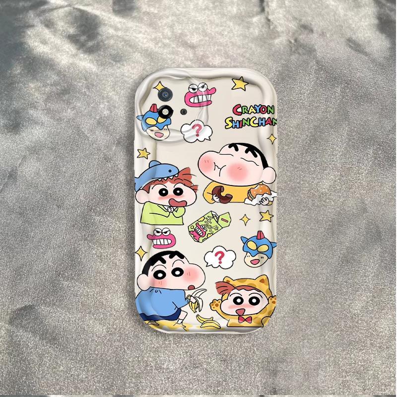 Ốp Silicon Hoạt Hình Cho Realme C20 C20A C11 2021 3D Bé Gái Vỏ Điện Thoại Mềm TPU Kitty Crayon Shin-chan Sinh Viên Ốp Lưng Chống Sốc
