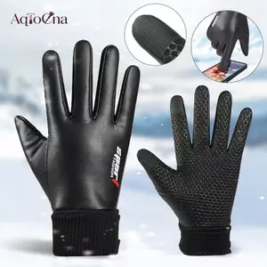 Găng Tay Nam AqToCna Đi Xe Đạp Mùa Đông Hai Ngón Nhung Ấm Áp Chống Trơn Trượt Nam Chống Thấm Nước Thể Thao Màn Hình Cảm Ứng Đi Bộ Đường Dài Găng Tay Câu Cá AqToCna
