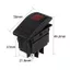 FANIELLAPOWELL Marine Rocker Switch, 4 Pin SPST Boat Rocker Switch, Chống nước ON- 12V 20A DPST LED Rocker Switch cho ATV