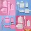 MINIMALY Nhíp kim đơn 2.6mm, bộ 3/4/5 cái kèm khay chọn hạt, bộ dụng cụ đính cườm cầm tay hiệu quả DIY