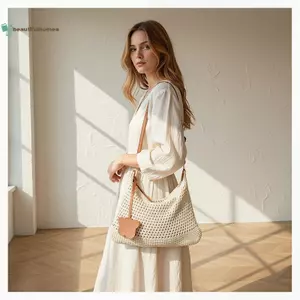 Túi đeo vai dệt tay đi biển phong cách BeautifulHomeA Hoàn hảo cho du lịch và đi học VN