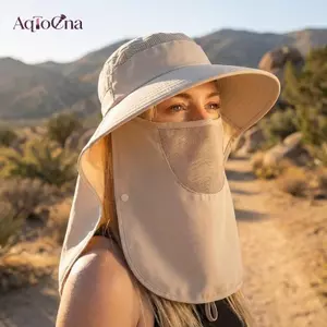 AqToCna Nữ Vành Rộng Mũ Chống Nắng UV Bảo Vệ Thoáng Khí Mũ Mùa Hè Cho Du Lịch Đi Biển Kỳ Nghỉ Và Cắm Trại AqToCna