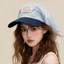 Mũ trùm đầu kẻ sọc phong cách Hàn Quốc