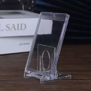 SRVN 1 Bộ 35PT Hộp đựng thẻ từ tính Thẻ hỗ trợ Bảo vệ tay áo bằng nhựa cứng Hộp trưng bày giao dịch Thẻ Yugioh thể thao.