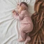 Sơ Sinh Quấn Chân Romper Màu Trơn Nơ Xù Dài Tay Cổ Tròn Áo liền quần Có Nơ Băng Đô