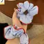 < YEI > 1 Dây Buộc Tóc Mới Viền Đỏ Xanh Sọc Dây Buộc Tóc Ngọt Tươi Co Giãn Tóc Bé Gái Nữ Phụ Kiện Tóc Mới