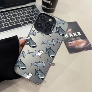 Ốp Lưng iPhone Họa Tiết Cá Mập IMD Thích Hợp Cho iPhone 17 16 15 14 13 12 11 Pro Max Plus X Xr Xs Max 7 8 Plus