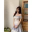 Phong cách Hàn Quốc Pure Desire Thiết kế phong cách Ren-Up Niche Áo thun ngắn tay nữ mùa hè ngọt ngào Thời trang độc đáo