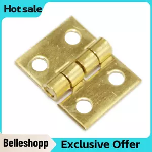 Belleshopp ViaGasaFamido 20 Mini Đồng Mông Bản Lề Cho Hộp Đựng Trang Sức Tủ Dự Án Chế Biến Gỗ Vàng Nhỏ Bằng Ốc Vít