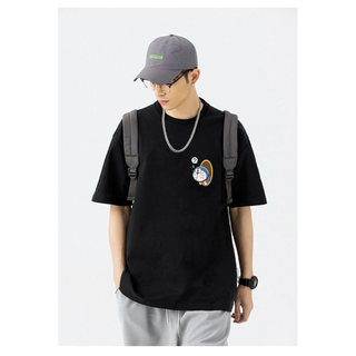 Áo Thun Cặp Đôi Doraemon Form Rộng Unisex Phông Tay Lỡ Cổ Tròn Hoạt Hình Đáng Yêu Phong Cách Hàn Quốc Hot Trendy