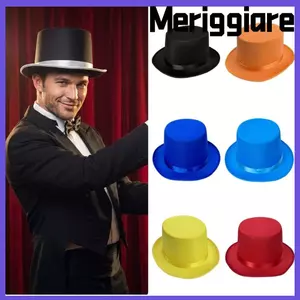 MERIGGIARE Magician Top Hat, Nhiều dịp Mặc Mũ ảo thuật gia nhiều màu, Trang phục ảo thuật gia thời trang Mũ Jazz nhẹ Đảng