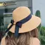 Thanh Lịch Hepburn Nữ Đi Biển Che Nắng Mũ Thời Trang Mùa Hè Retro Mũ Nơ Người Cá Mũ Mới