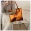 # HB # Túi Tote bóng cho nữ Túi mua sắm dung lượng cao thời trang Túi xách bằng da PU Túi xách nữ thông thường sáng bóng Túi đeo vai bé gái.