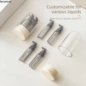 Chai có thể đổ lại LACYESUK, Bộ chai chia đôi du lịch 4 trong 1 đóng chai phụ, Hộp đựng trong suốt chống rò rỉ có thể tái sử dụng di động Chai xịt mỹ phẩm cho kem dưỡng da