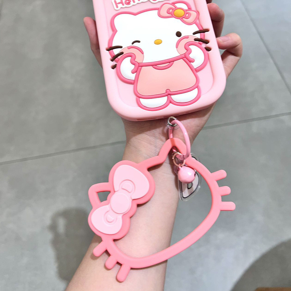 Hello kitty Điện Thoại Di Động Mặt Dây Chuyền Phong Cách Mới Sanrio sanri Cùng Phong Cách Mèo Mặt Dây Chuyền Kitty Dây Đeo Tay Đa Năng Silicon