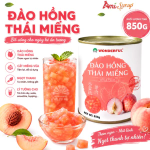 Đào Hồng Thái Miếng Hiệu Wonderful Đóng Hộp 850g - Vị Ngọt Tự Nhiên