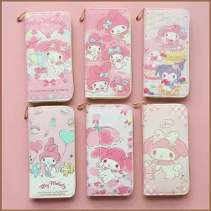 SQ11 Sanrio mymelody Hoạt Hình Ví Nữ Dung Tích Lớn Nhiều Khe Cắm Thẻ Đa Năng Túi Đựng Thẻ Túi Bảo Quản