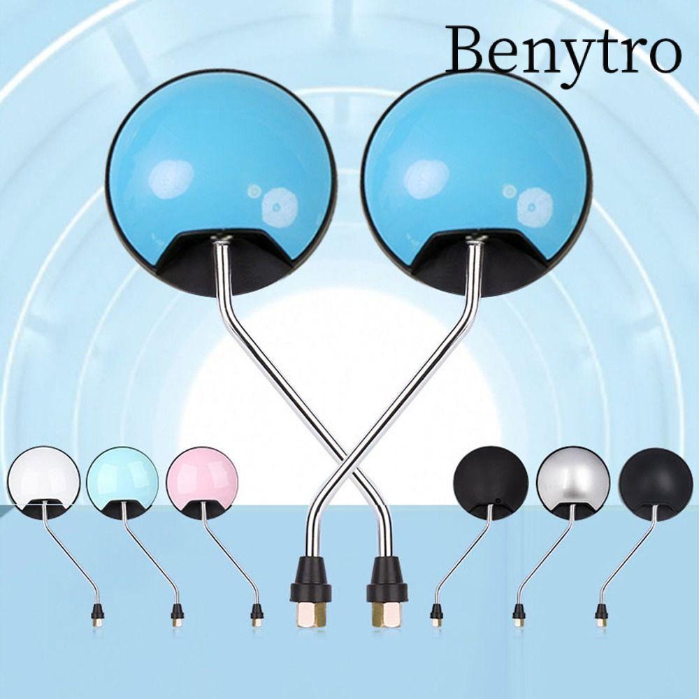 BENYTRO 1 Cặp Mirro phản quang, Gương chiếu hậu xe đạp điện xoay 360 độ đa năng, Chủ đề 8 mm đầy màu sắc Trang bị thêm Gương lùi lồi cho Yadei Lovemai
