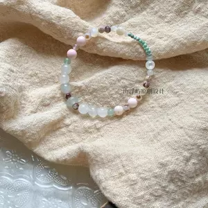 Chuanbuciying Thiết Kế Nguyên Chất Đá Tự Nhiên Ngọc Vòng Tay Trung Quốc Retro Đính Hạt Tinh Tế Ánh Sáng Sang Trọng Tất Cả Trận Đấu Vòng Tay 6.21