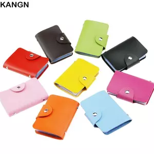 Túi KANGN, Túi đựng thẻ 24 khe màu trơn, Hộp đựng thẻ da di động Ví đơn giản Hộp đựng thẻ ID tín dụng