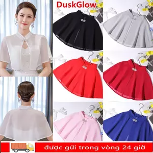 DUSKGLOW Cô Dâu Mũi Cosplay Áo Cưới Cô Dâu Quấn Phụ Kiện Cưới Cưới Cô Dâu Khăn Choàng