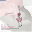 Bluelover Bướm Pha Lê Tòn Ten Bụng Nút Nhẫn Bằng Thép Không Gỉ Lấp Lánh Rốn Xuyên Cho Bể Bơi Đảng Trang Sức Thời Trang Mới