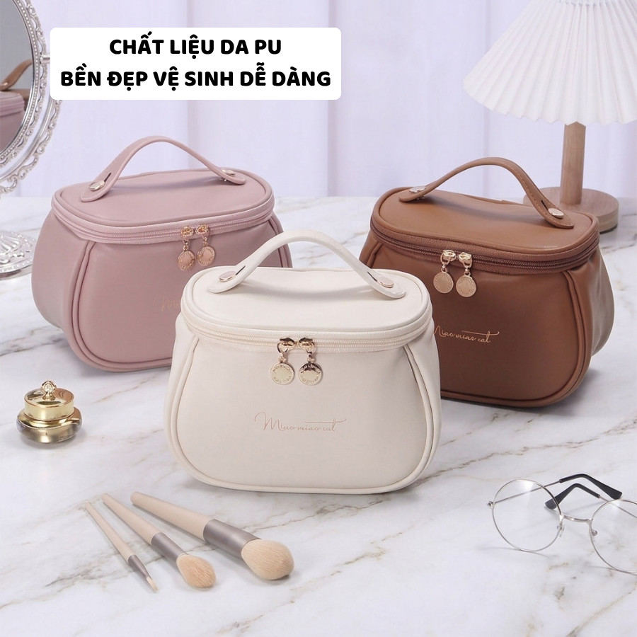 Túi PU Đựng Mỹ Phẩm Du Lịch ENODA HOME, Túi Đựng Đồ Makeup Cách Điệu Chất Liệu Da PU Chống Thấm TUIPU007