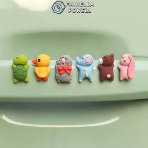 FANIELLAPOWELL 6 Cái / bộ Phụ Kiện Trang Trí Ô Tô, Động Vật Mini Ngủ Chống Trơn Trượt Trang Trí Nội Thất Ô Tô, Dính Gắn Dễ Thương Động Vật Dễ Thương Trang Trí Bảng Điều Khiển Ô Tô