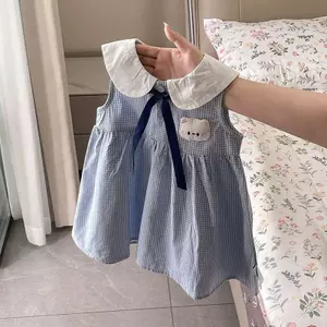 Đầm công chúa dễ thương nơ phong cách mùa hè cho bé gái (80-120)