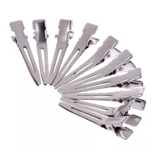 Flgo 10 Chiếc Tự Làm Phụ Kiện Tóc Kẹp Tóc Phụ Kiện Miệng Phẳng Vuông Kẹp Từ Mỏ Vịt Kẹp Handmade Hợp Kim Chất Liệu