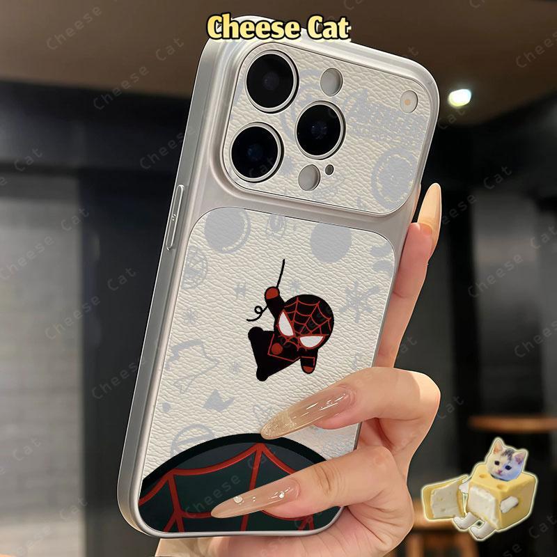 Ốp điện thoại iPhone hình nhện đẹp trai cho iPhone 15 13 12 11 14 Plus 16 17 Pro Max XR Xs Max Da bảo vệ