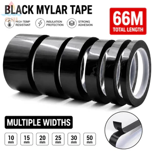 Băng mã GILL, Băng đánh dấu màu đen 66 mét, Băng bảng trắng rộng 3 / 5 / 8 / 10mm