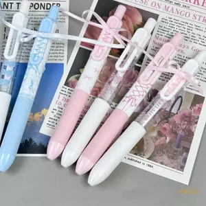Exhila 4 Ren Ruy Băng Gel Mực Bút Viết Trường Học Vật Dụng Văn Phòng Có Thể Thu Vào Bút Gel 0 5MM Điểm Mịn Nhanh Khô