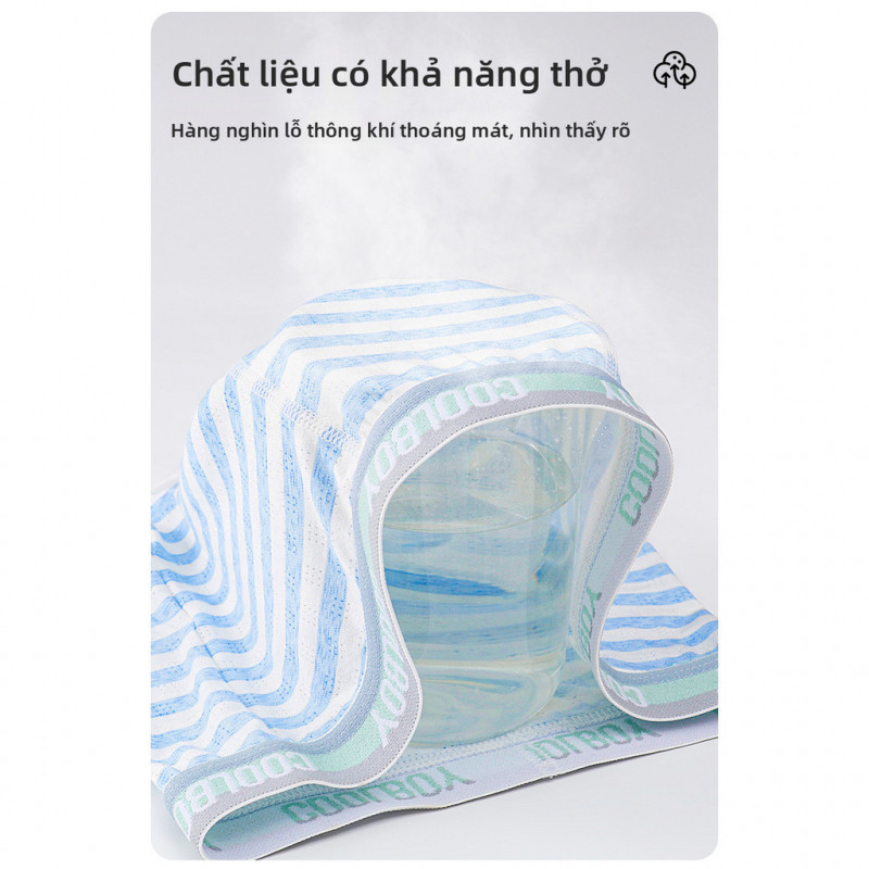 Quần lót dành cho bé trai trên 8 tuổi, chất liệu Modal, kiểu mỏng nhẹ phù hợp mùa hè, mềm mại và thoáng khí.