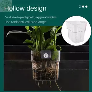Giá đỡ cây trồng bể cá treo AMBU, Chậu trồng cảnh quan bể cá Giỏ trồng thủy canh, Chậu trồng thủy canh Cảnh quan bể cá cho bể cá