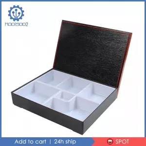 Hộp cơm trưa Bento sáu ngăn Hộp cơm trưa hình chữ nhật chịu nhiệt Hộp cơm trưa Bento Bảo quản thực phẩm Nắp phù hợp Dễ dàng làm sạch