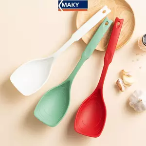 MAKY Thìa Silicon Đa Năng Thìa Dụng Cụ Nấu Ăn Thìa Canh Hộ Gia Đình Có Thể Tái Sử Dụng Không sti Khuấy-Fry Thìa Đồ Dùng Nhà Bếp VN