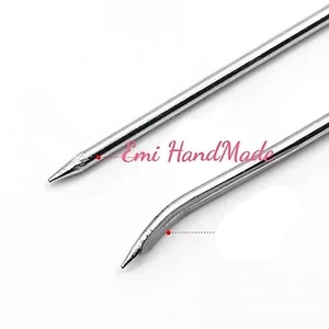 SET 5 CÁI Kim Khâu Len kim loại - Đầu tù - đầu nhọn - đầu cong - giấu len thừa - ráp thú bông