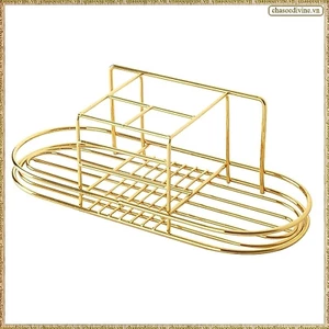 1 Chiếc Vàng Treo Tường Phòng Tắm Dao Cạo Giá Để Đồ Mỹ Phẩm Tiết Kiệm Không Gian Sắt Chân Đế Thông Gió