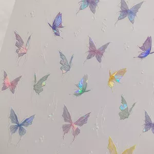 Vỏ Glory Bướm Làm Móng Tay Miếng Dán Mùa Xuân Dopamine Bướm Nhỏ Siêu Cổ Tích Nhiều Màu Sắc Bướm Dán Móng Tay