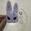 QEARY Halloween Plushie, Thỏ Gothic Nhỏ Gọn Mềm Mại, Búp Bê Quirky Màu Trơn Handmade-look Fluffy Stitch Bunny Key Organizer
