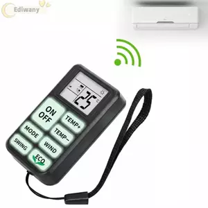 Điều khiển từ xa điều hòa EDIWANY, có nút huỳnh quang Điều khiển từ xa A / C dễ sử dụng, Bảng điều khiển từ xa đa năng Mini