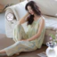 Bộ đồ ngồi yếm nữ kèm miếng đệm tích hợp và quần crop để thư giãn trong nhà hàng ngày ngọt ngào Thư giãn trong nhà thông thường Nghỉ ngơi tại nhà và thời gian giải trí mùa hè