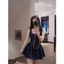 váy jean 2 dây bản to chiết viền eo tôn dáng basic đơn giản HK( Ảnh thật) BYJOLIE(size sm)