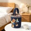 Cute Corgi Bucket Bag Women's Canvas Handbag Summer Lunch Bag Student Commuter Handbag