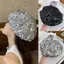 Mũ nồi đính sequin lấp lánh PYCOU, Mũ nồi sequin lấp lánh phong cách cổ điển mỏng, Hình bát giác sang trọng hợp thời trang Mũ nồi thời trang đám mây đầu lớn Mặc thường ngày