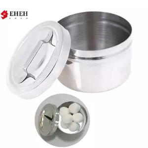 1 Hộp Tròn Y Tế Inox 304 Hộp Cotton Dụng Cụ Phòng Thí Nghiệm Và Dụng Cụ Có Nắp VN