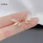 LUImo Thời Trang Dễ Thương Hoa Cánh Tiên Bông Tai Dành Cho Nữ Cô Gái Thiết Kế Zircon Cổ Tích Tinh Tế Bông Tai Trang Sức SBS