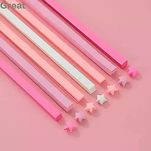 Dải giấy ngôi sao TUYỆT VỜI, Giấy Origami ngôi sao hoạt hình một mặt, Lời chúc dễ thương nhất Nghệ thuật Thủ công đầy màu sắc Album ảnh Quà tặng trẻ em