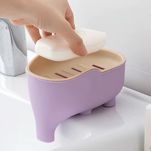 Hộp xà phòng không khoan, phong cách Hàn Quốc, mới sáng tạo, tươi mát và dễ thương, hộp xà phòng thoát nước gia đình